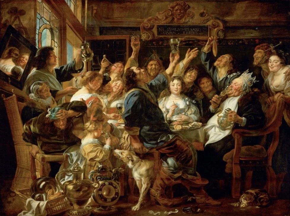  Jordaens, The Feast of the Bean King, 1640-1645 (Kunsthistoriches Museum: Vienna