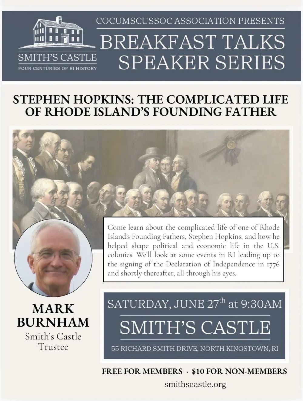 Stephen Hopkins Breakfast Talk